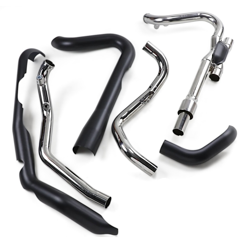 Cobra Dual Bung Headpipes – Black 6255DBRB