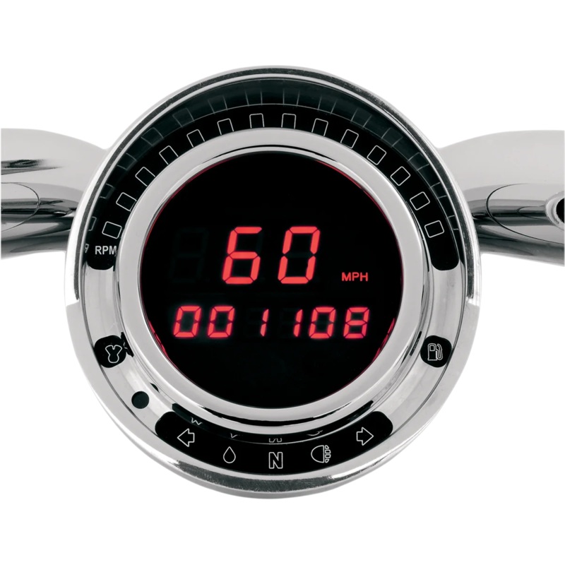 Dakota Digital Big Dog Direct Plug-In Speedometer – Red LED BD-140-R