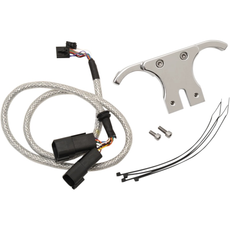 Dakota Digital Chrome Handlebar Clamp Mount with T-Bar Drag Bar – Includes Wiring Harness AI-250