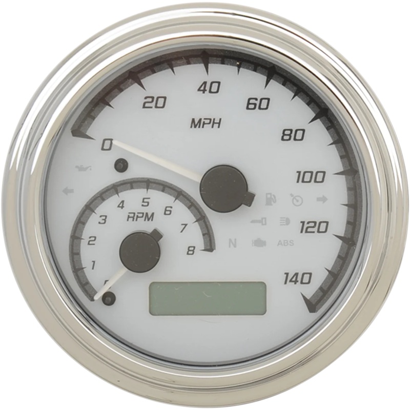Dakota Digital MVX Series Analog Gauge System – White/Gray/Chrome MVX-2011-WG-C