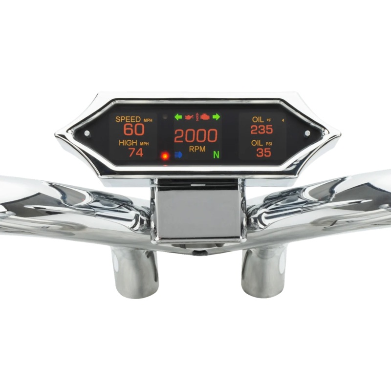Dakota Digital Speedometer – Spiked – Chrome – ’04-’13 MLX-9204