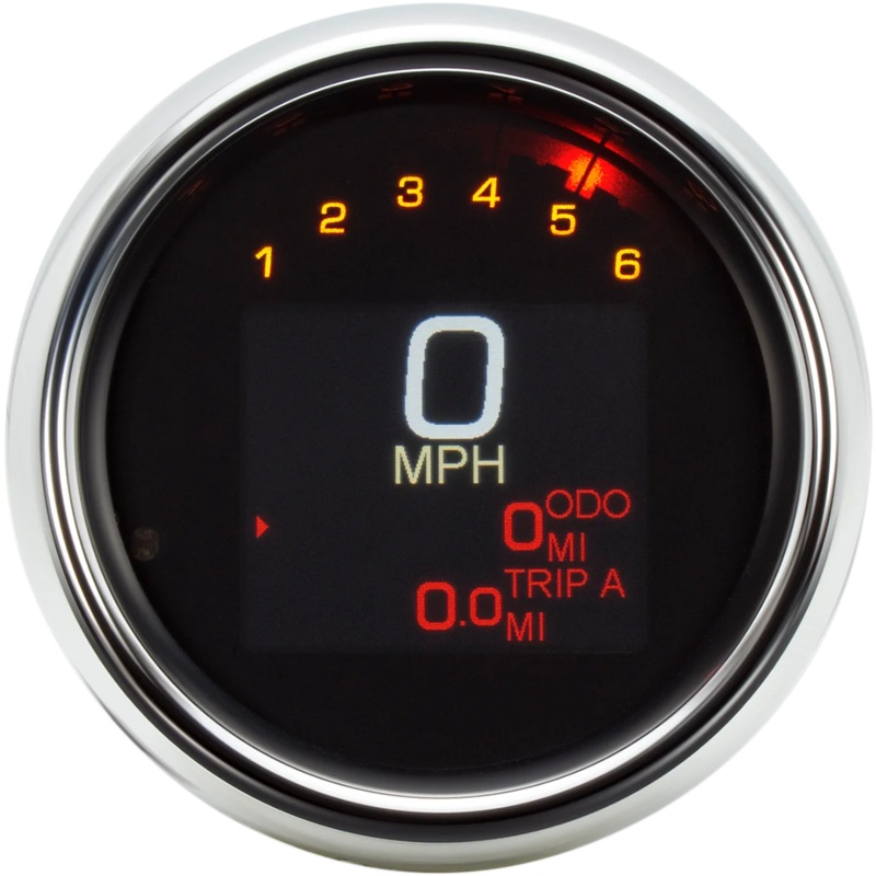 Dakota Digital Tank Speedometer – Chrome Bezel – 3-3/8″ MLX-3000