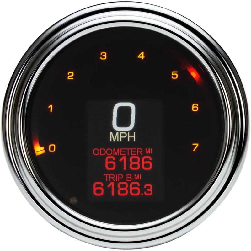 Dakota Digital Tank Speedometer – Chrome Bezel – 4.5″ MLX-2011