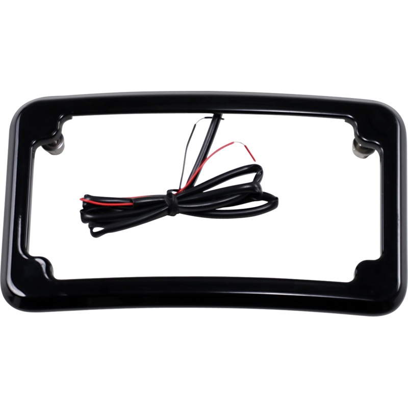 Cycle Visions Beveled License Plate Frame – Black CV4617B
