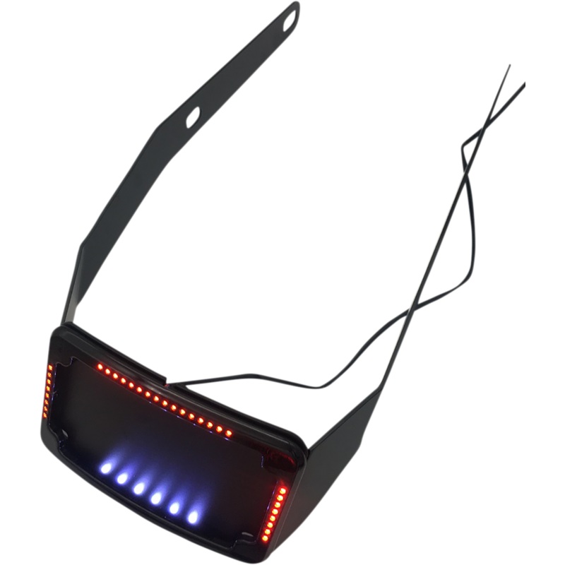 Cycle Visions License Plate Frame & Mount with Signals – FLSB – Black CV4657B