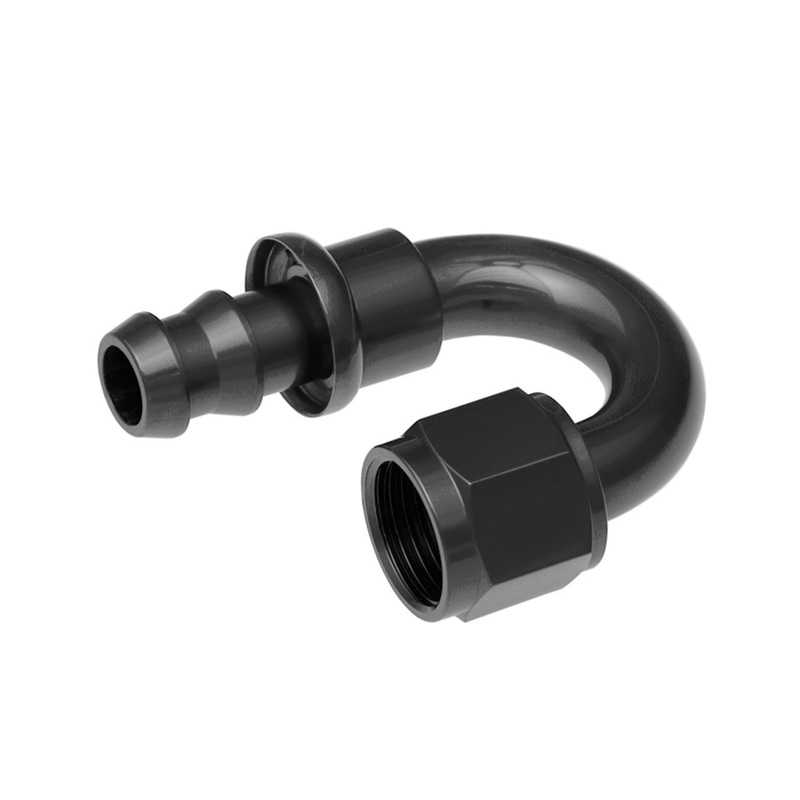 Redhorse Performance 10AN Push Lock Hose End s- Black 180 2180-10-2