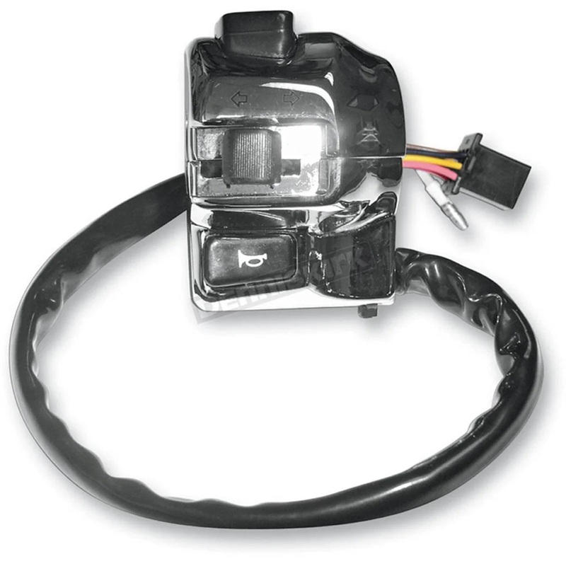 K&S Technologies SWITCH, UNIVERSAL TURN SIGNAL CMPCT (DOT APPROVED) CHROME (LH) 12-0041