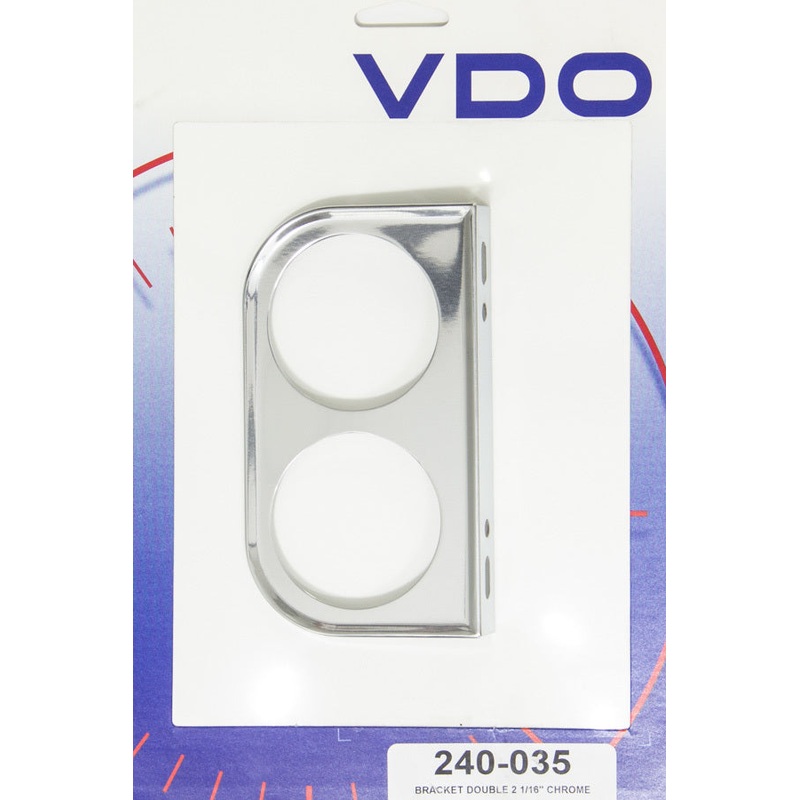 VDO Chrome Two Hole 2-1/16in Mount Bracket 240-035