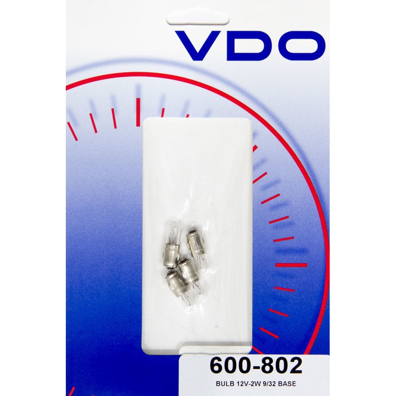 VDO Light Bulb 9/32 12v 2w (4 Pack) 600-802