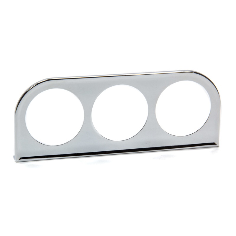VDO Mounting Panel 2-1/16 3 Hole Chrome 240-036