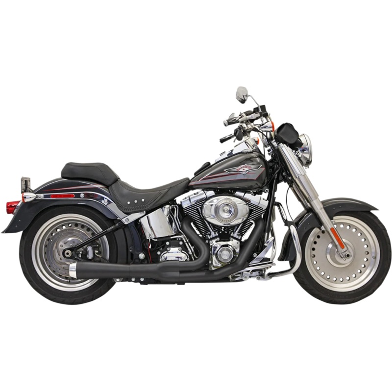 Bassani 2:1 Exhaust – Black – Short – Softail 12122J