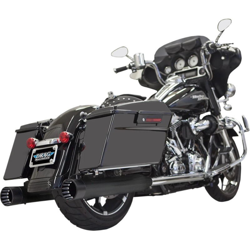 Bassani DNT Straight Can Mufflers for ’95-’16 FL – Black 1F7DNT5B