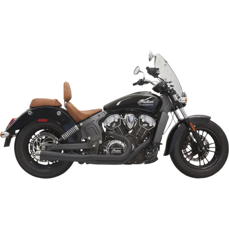 Bassani 2:1 Exhaust – Black – Short – Scout 8S12JB