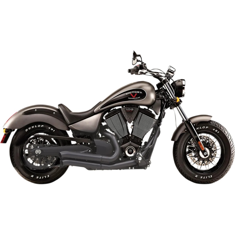 Bassani Pro-Street Exhaust – Black – Turnout 6V23DB