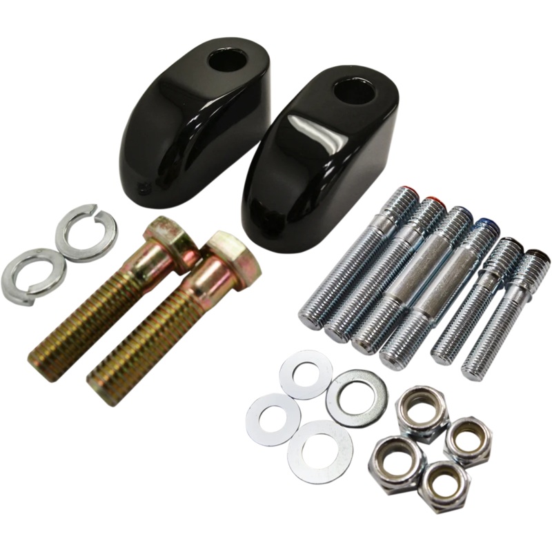 Baron Custom Accessories Risers – Pullback – Extension – 1″ – Black BA-7416-01B