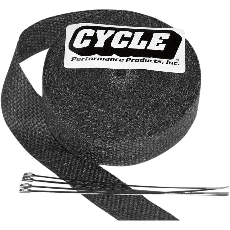 Cycle Performance Fiberglass Exhaust Wrap Kit – Black – 1″ x 50′ CPP/9044
