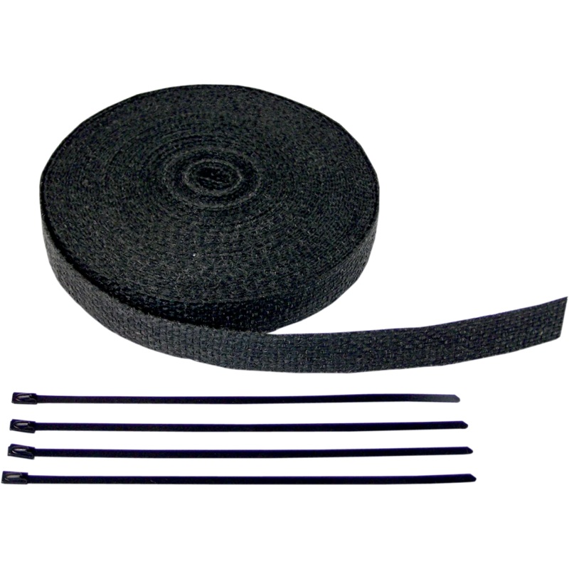 Cycle Performance Fiberglass Exhaust Wrap Kit – Black – 1″ x 50′ CPP/9044B