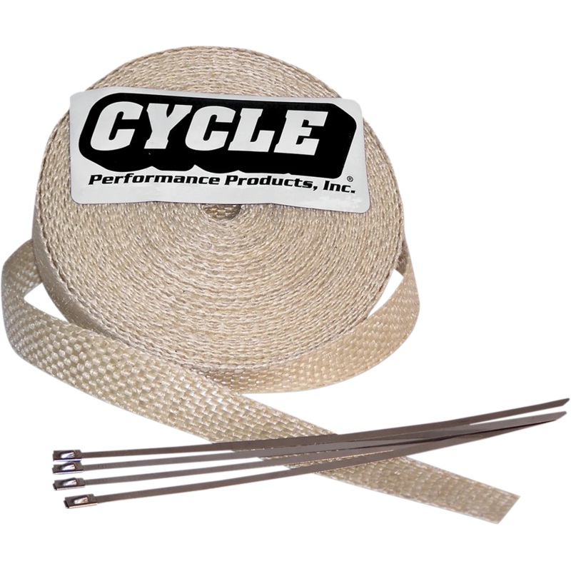 Cycle Performance Fiberglass Exhaust Wrap Kit – Natural – 2″ x 25′ CPP/9043