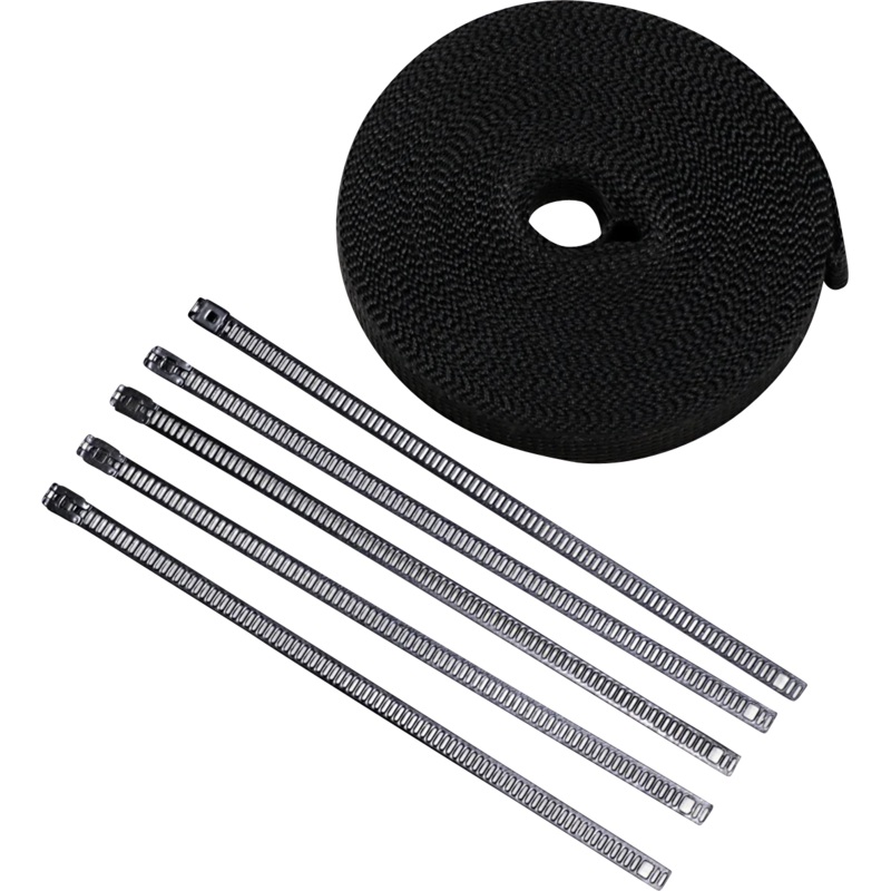 Cycle Performance Lava Rock Exhaust Wrap Kit – Metallic Black – 1″ x 50′ CPP/9244