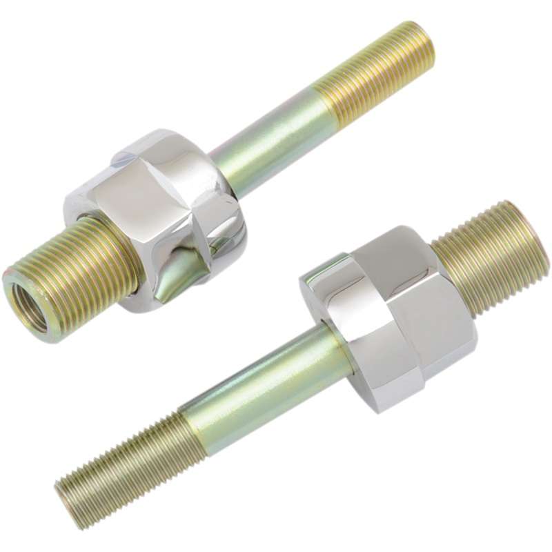 Burly Brand Adjustable Shock Lowering Kit – Chrome/Gold Anodized Finish – Lowers 0″- 1.25″ B28-257CH