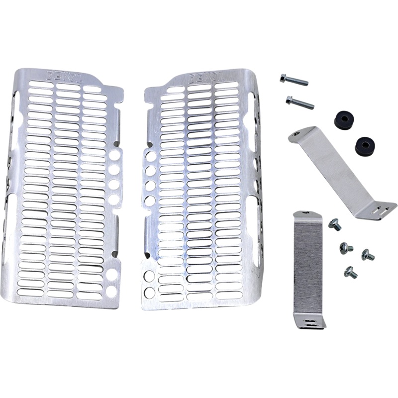 Devol Radiator Guards – Brushed Aluminum – Honda 0101-1201