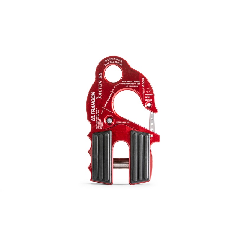 Ultrahook Winch Hook W/Shackle Mount Red
