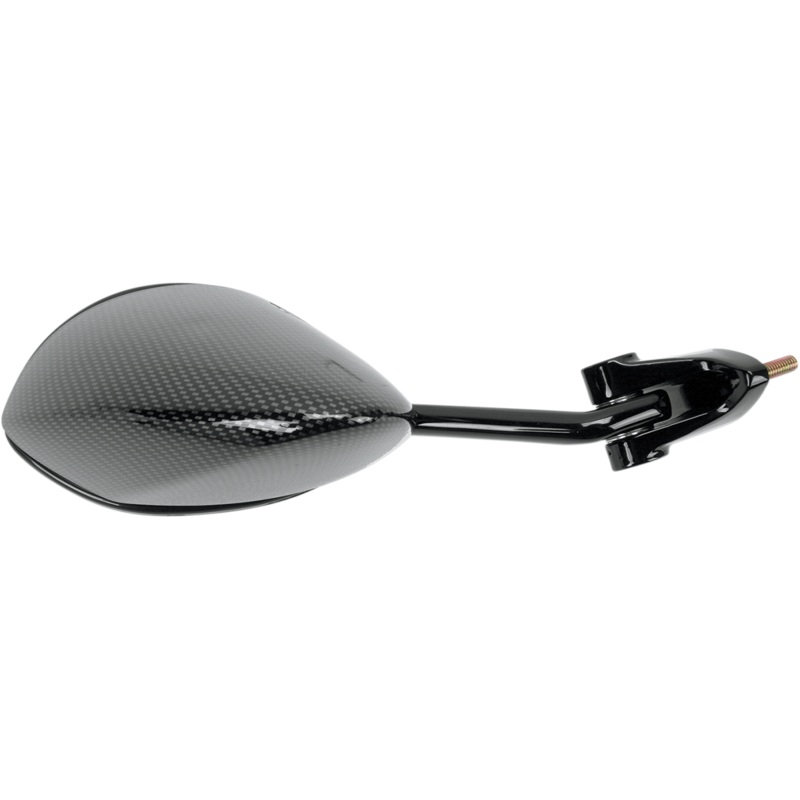 Emgo Mirror – Side View – Black/Carbon Fiber – Rectangle – Left – Kawasaki 20-43064