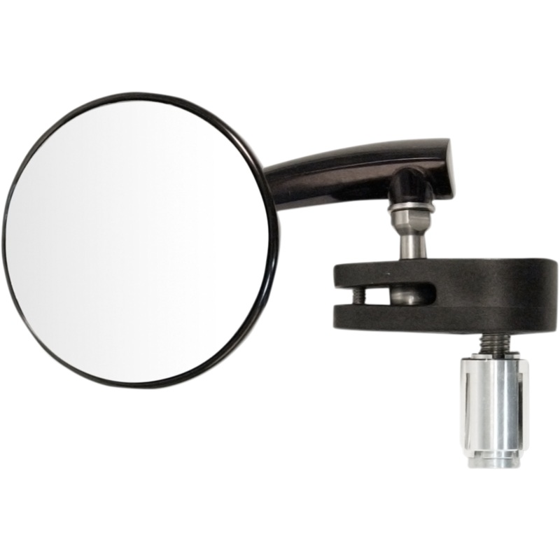 Emgo Mirror – Side View – Round – Black – Left 20-34042