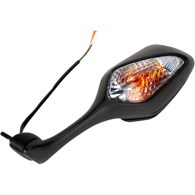 Emgo Mirror – Side View w/Integrated Lighting – Polygon – Black – Left 20-35262