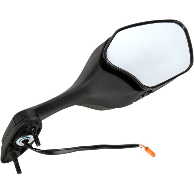 Emgo Mirror – Side View w/Integrated Lighting – Polygon – Black – Right 20-35261