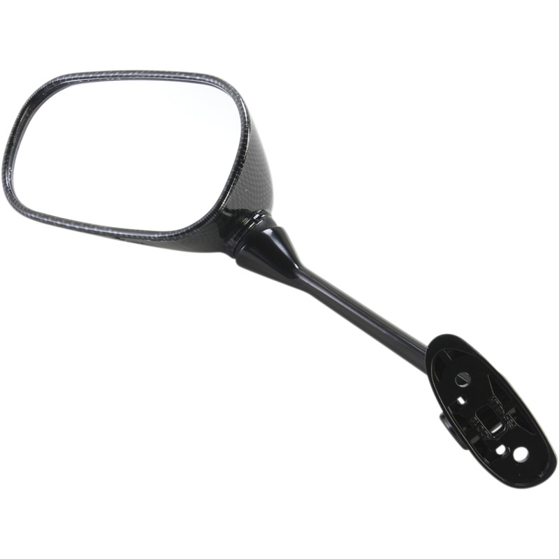Emgo Mirror – Side View – Black/Carbon Fiber – Rectangle – Left – Suzuki 20-97204