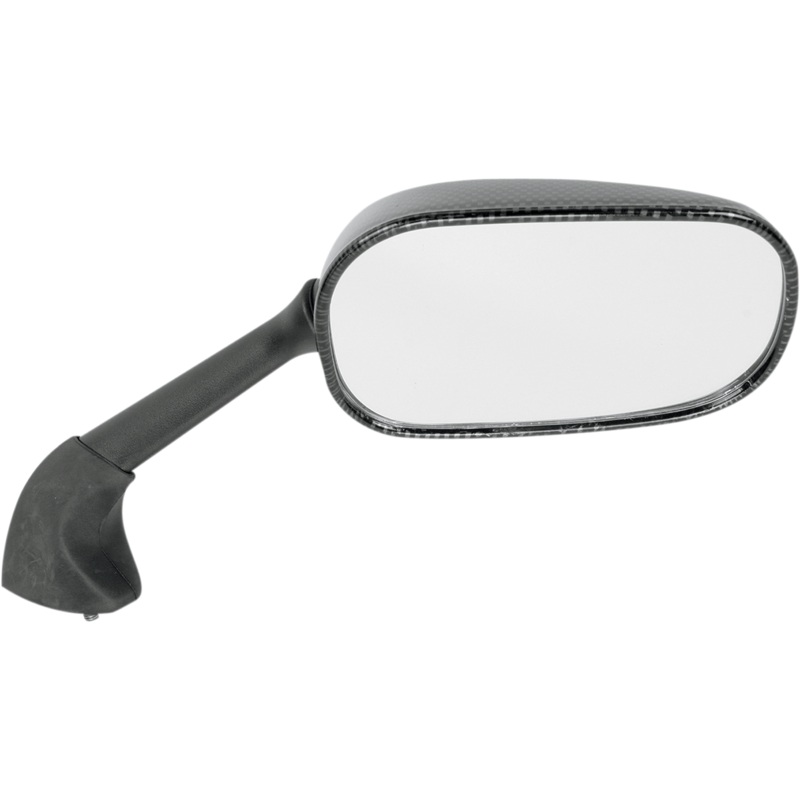 Emgo Mirror – Side View – Black/Carbon Fiber – Rectangle – Right – Yamaha 20-80543