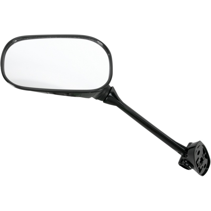 Emgo Mirror – Side View – Oval – Black – Left 20-97212