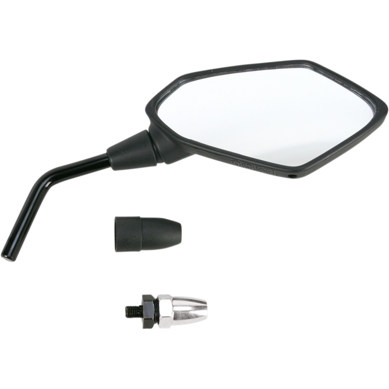 Emgo Mirror – Side View – Polygon – Black – Right 20-49201