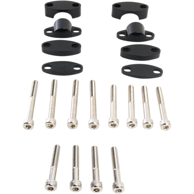 Emgo Riser Kit – 1-1/8″ – Black 23-09381