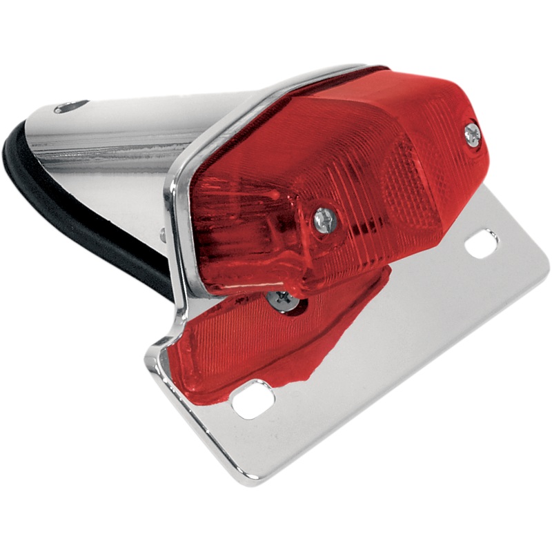Emgo Taillight – Chrome Bracket – Red Lens 62-21521