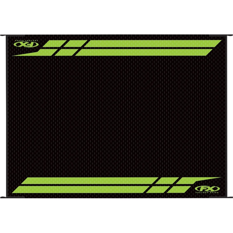 Factory Effex RV Mat – Black/Green – Kawasaki 22-45130