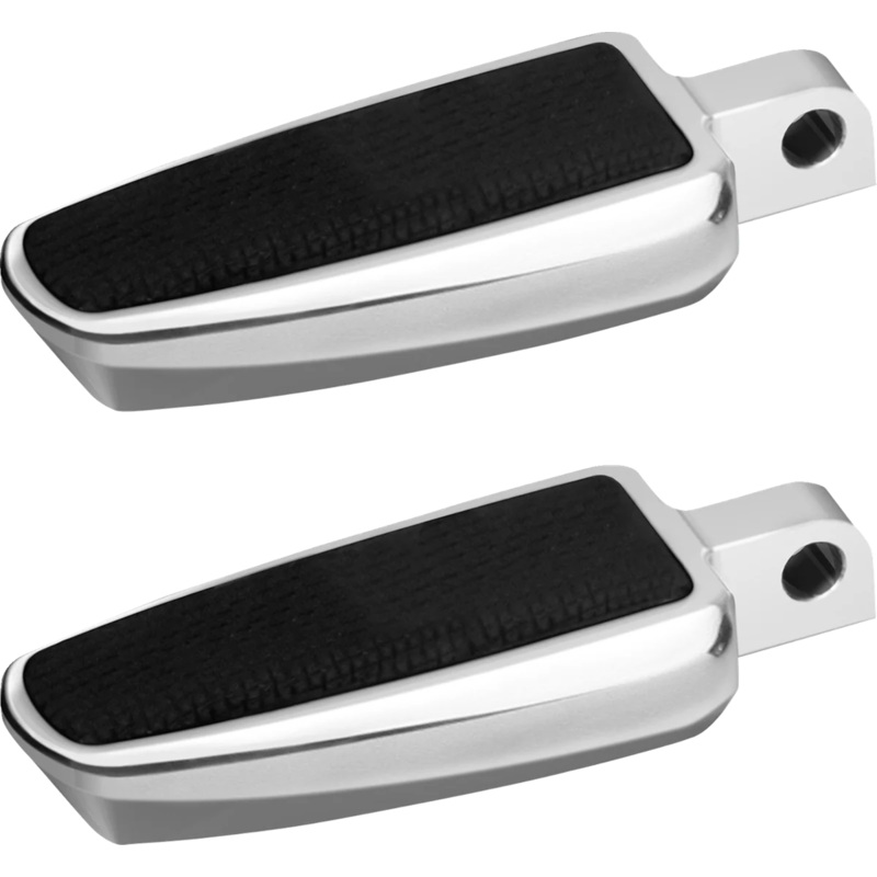 Cyclesmiths Banana Board Footpegs – Male Mount – Chrome without Rivets 126-NR