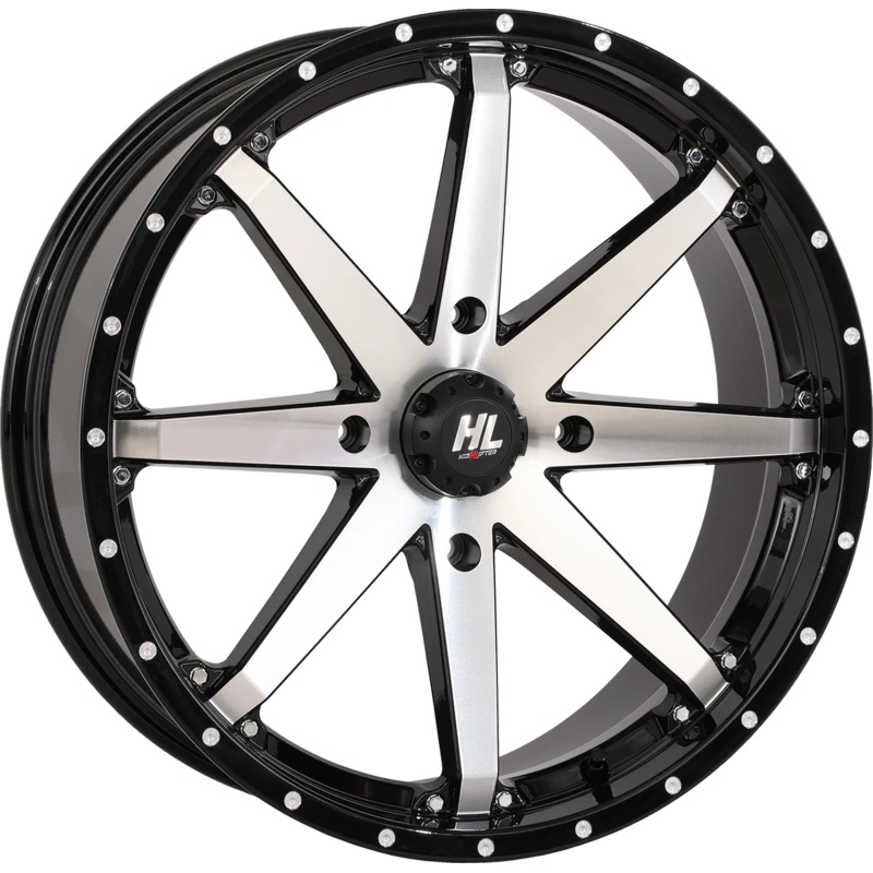 High Lifter Products Wheel – HL10 – Front/Rear – Gloss Black w/Machined – 20×7 – 4/137 – 4+3 (+10 mm) 20HL10-1137