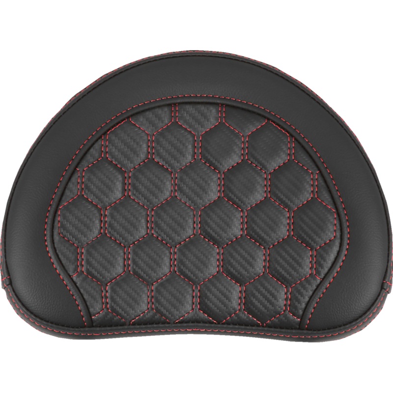 Saddlemen RoadSofa Sissy Bar Pad – Honeycomb – Red Stitching 051349RED