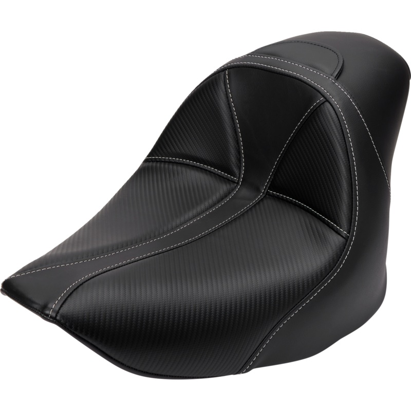 Saddlemen Dominator Solo Seat – w/o Backrest – Black w/ Gray Stitching – FL/FX ’06-’17 806-12-0042