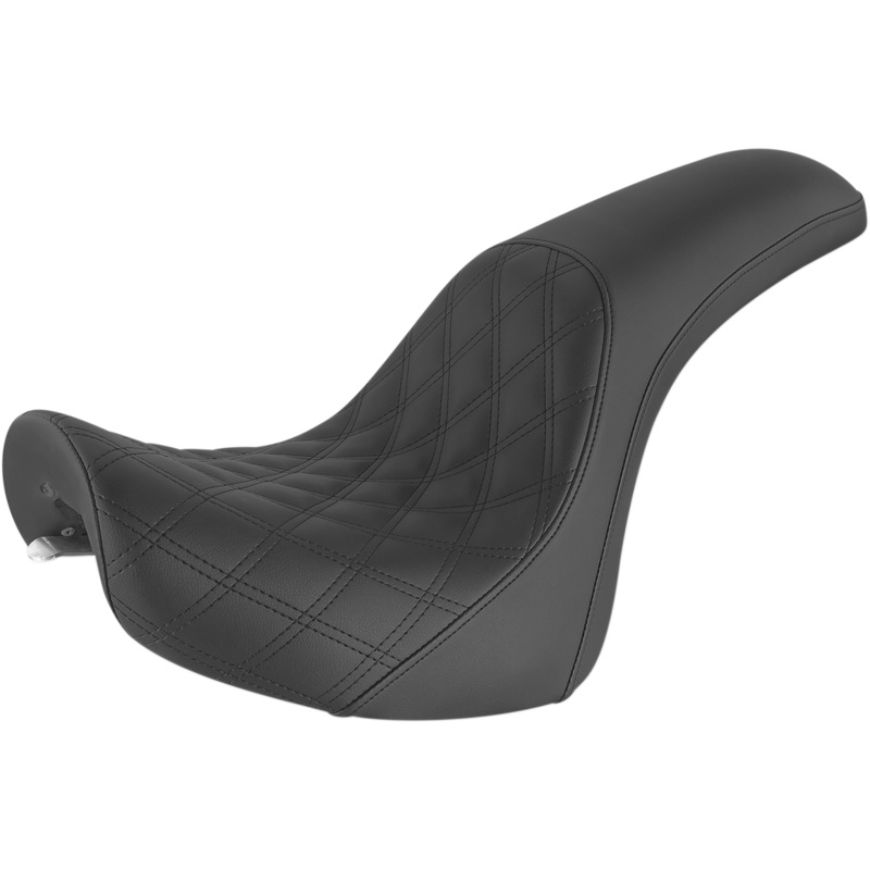 Saddlemen Profiler Seat – Front Lattice/Rear Smooth – Black – FXSTD 800-02-149