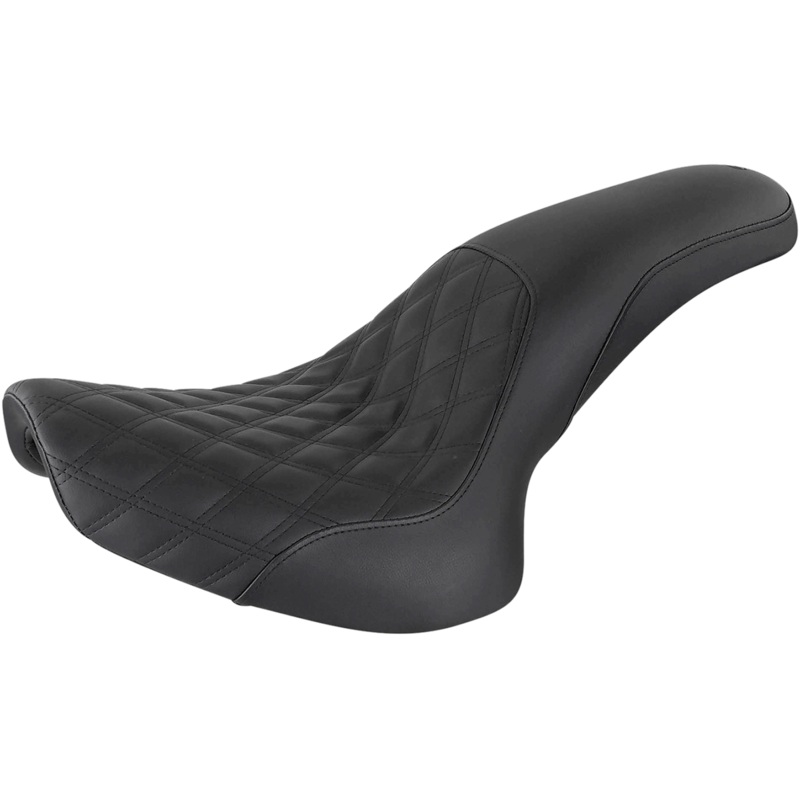 Saddlemen Profiler Seat – Front Lattice/Rear Smooth – Black – Softail 800-01-149