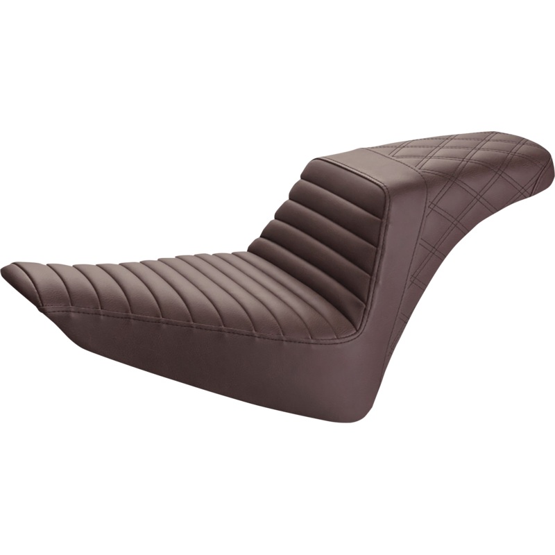 Saddlemen Step-Up Seat – Front Tuck-n-Roll/Rear Lattice Stitch – Brown 812-26-176BR