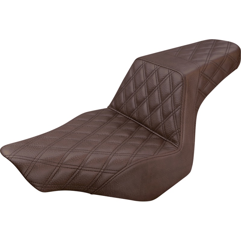 Saddlemen Step-Up Seat – Full Lattice Stitch – Brown – FXSB 813-27-175BR