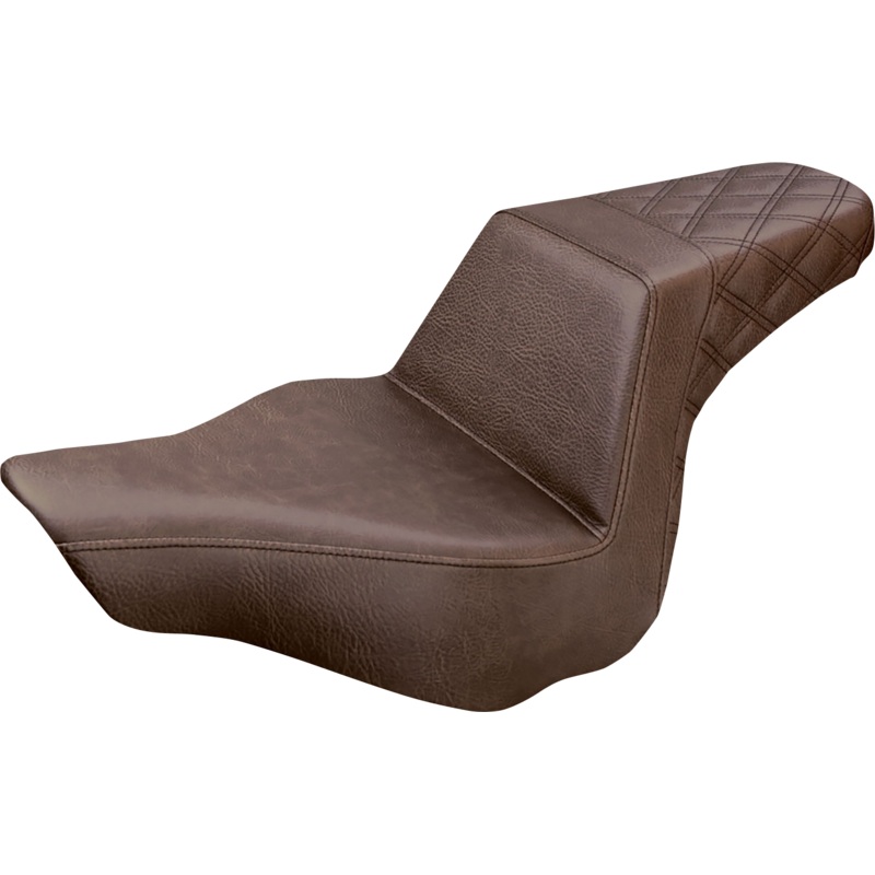 Saddlemen Step-Up Seat – Rear Lattice Stitch – Brown – FXSB 813-27-173BR