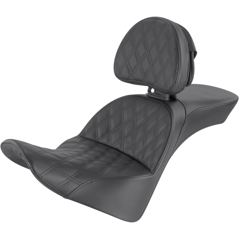 Saddlemen Explorer Seat – Lattice Stitched – With Backrest 818-33-030LS