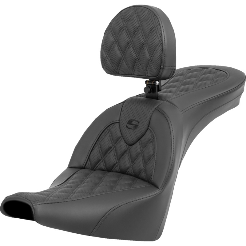Saddlemen Roadsofa Seat – Lattice Stitch – with Backrest – FXBB/FXST ’18-’23 818-30-182BR