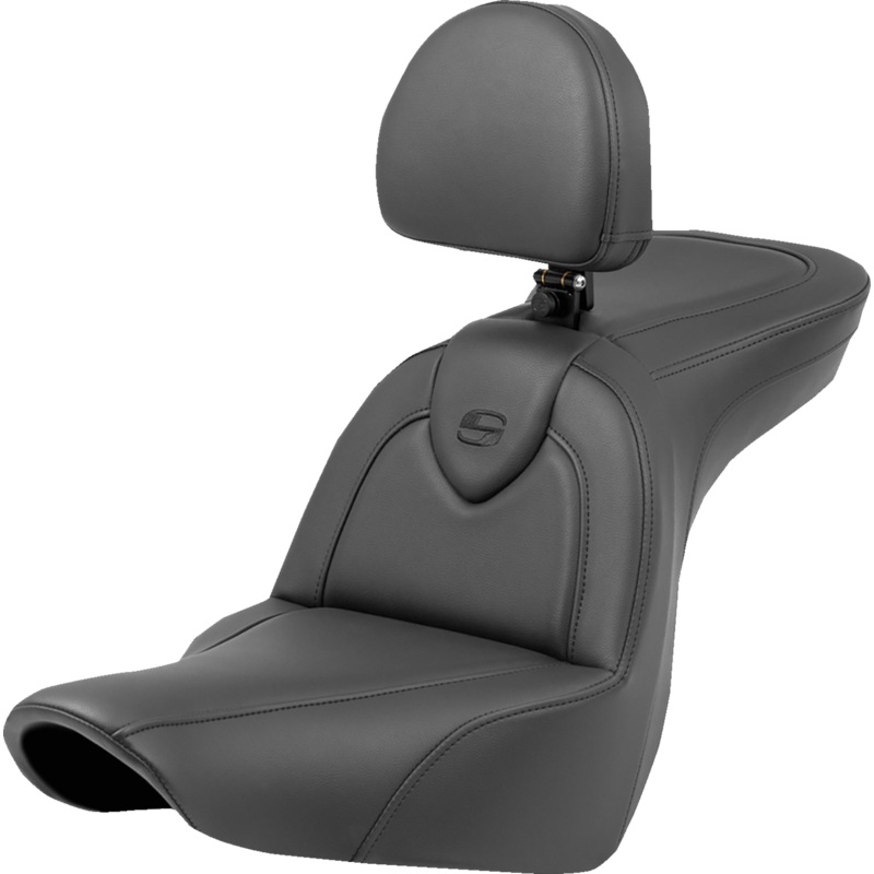 Saddlemen Roadsofa Seat – with Backrest – Black/Black Stitching – FXLR/FLSB ’18-’23 818-29-187BR