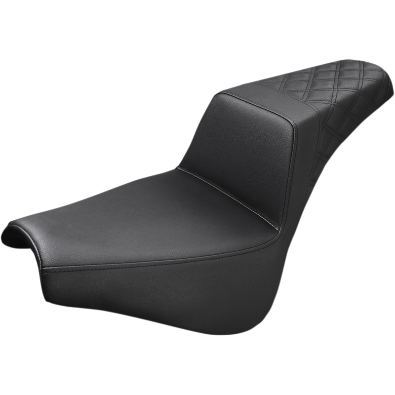 Saddlemen Step-Up Seat – Rear Lattice Stitch – Black 818-30-173